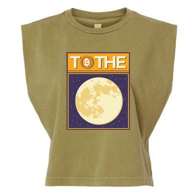 Bitcoin To The Moon Garment-Dyed Women's Muscle Tee