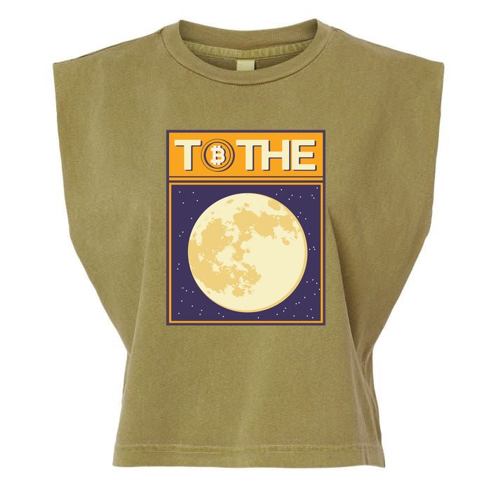 Bitcoin To The Moon Garment-Dyed Women's Muscle Tee