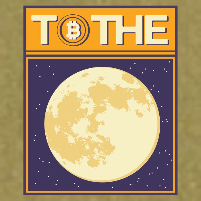 Bitcoin To The Moon Garment-Dyed Women's Muscle Tee