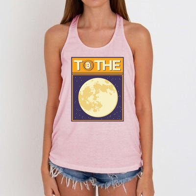 Bitcoin To The Moon Women's Knotted Racerback Tank