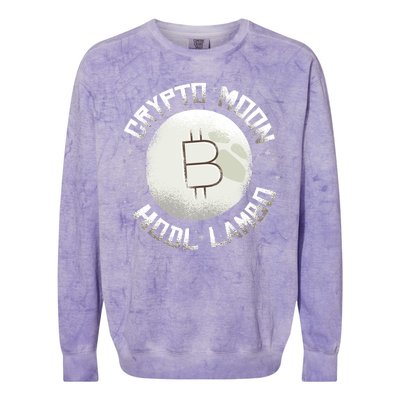 Bitcoin to the Moon Hodl Lambo Crypto Currency Colorblast Crewneck Sweatshirt