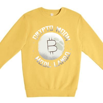 Bitcoin to the Moon Hodl Lambo Crypto Currency Premium Crewneck Sweatshirt