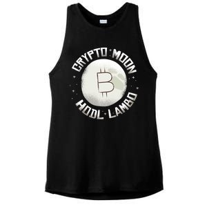 Bitcoin to the Moon Hodl Lambo Crypto Currency Ladies PosiCharge Tri-Blend Wicking Tank