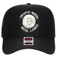 Bitcoin to the Moon Hodl Lambo Crypto Currency High Crown Mesh Back Trucker Hat