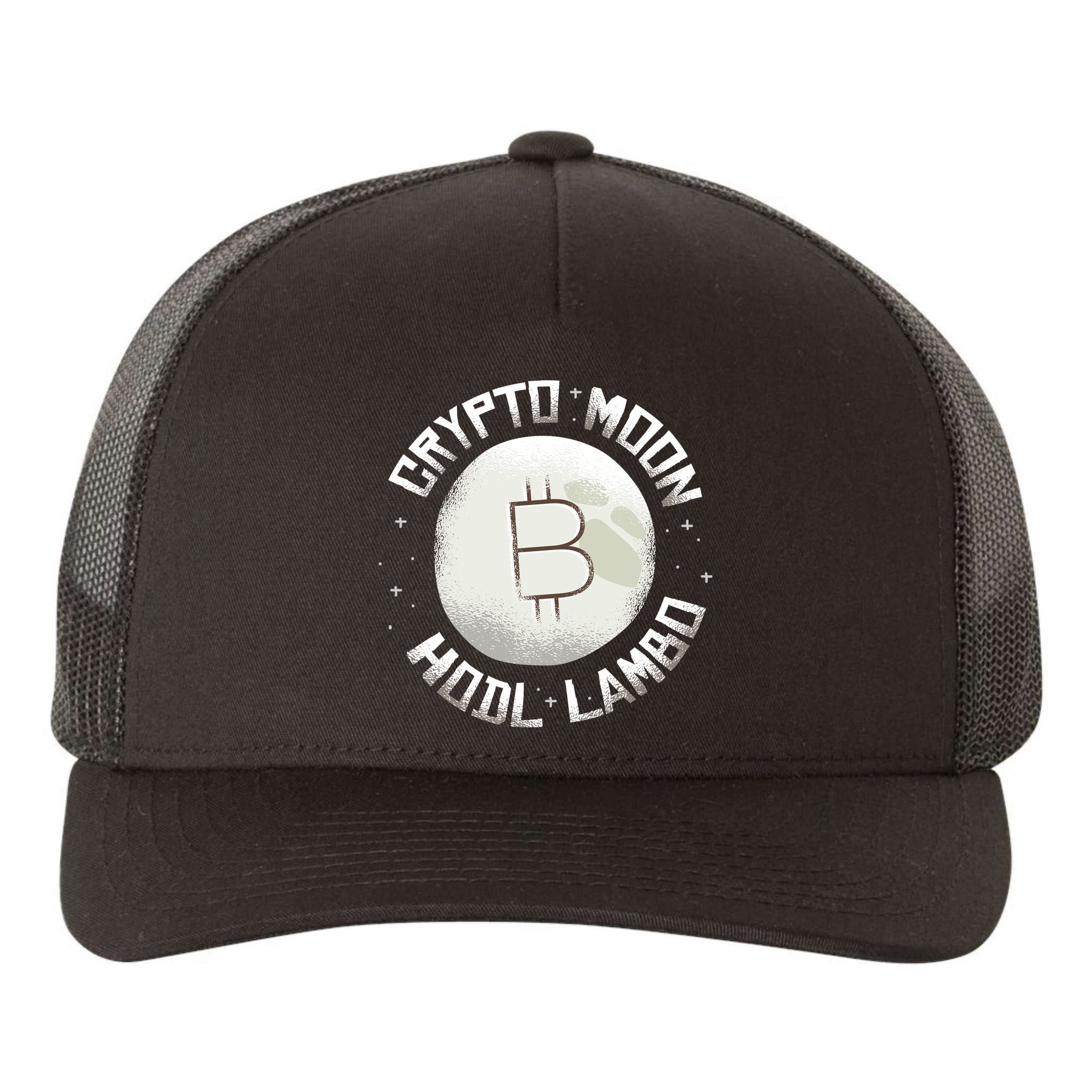 Bitcoin to the Moon Hodl Lambo Crypto Currency Yupoong Adult 5-Panel Trucker Hat