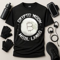 Bitcoin to the Moon Hodl Lambo Crypto Currency Performance Shirt