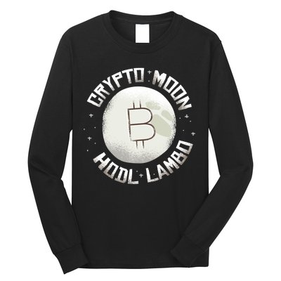 Bitcoin to the Moon Hodl Lambo Crypto Currency Long Sleeve Shirt