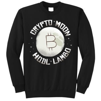 Bitcoin to the Moon Hodl Lambo Crypto Currency Sweatshirt