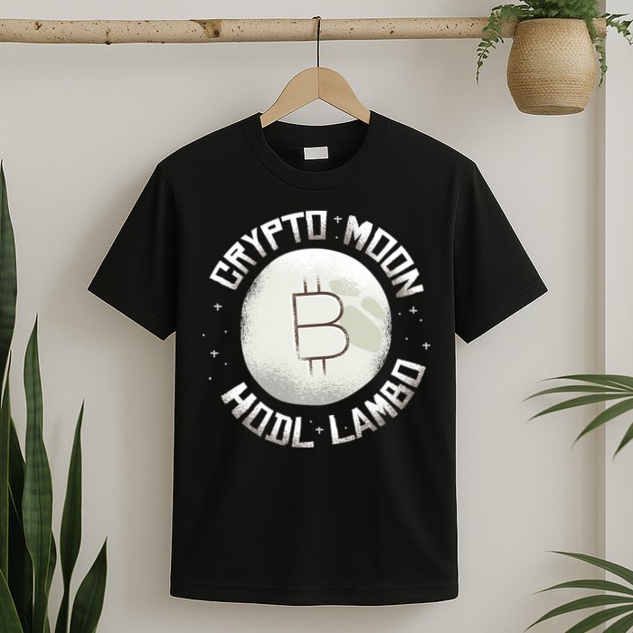 Bitcoin to the Moon Hodl Lambo Crypto Currency T-Shirt