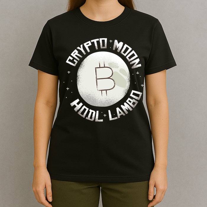 Bitcoin to the Moon Hodl Lambo Crypto Currency T-Shirt