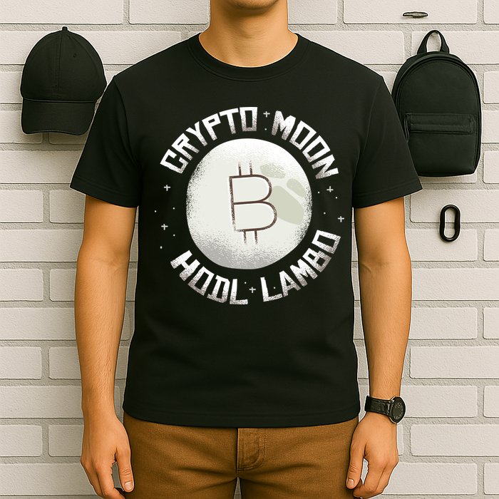 Bitcoin to the Moon Hodl Lambo Crypto Currency T-Shirt