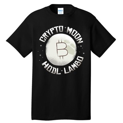 Bitcoin to the Moon Hodl Lambo Crypto Currency Tall T-Shirt