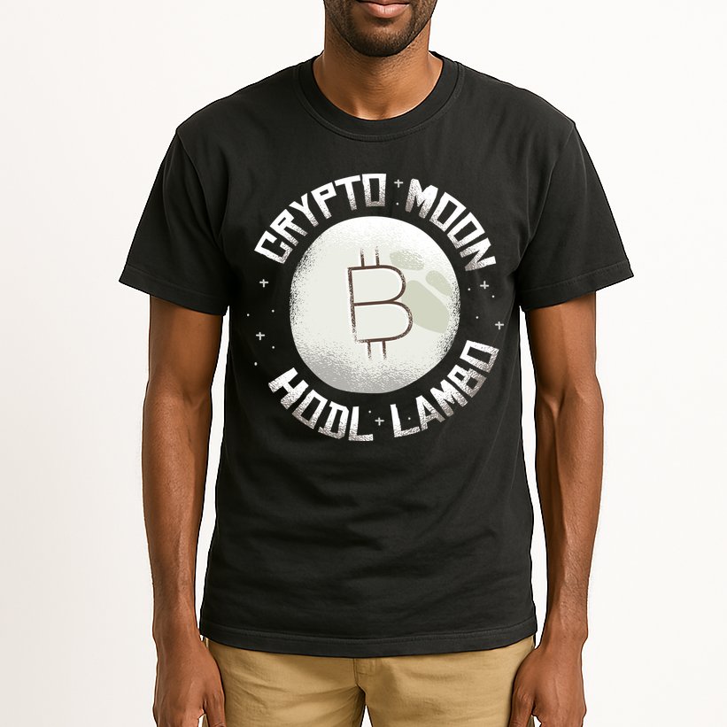 Bitcoin to the Moon Hodl Lambo Crypto Currency Tall T-Shirt