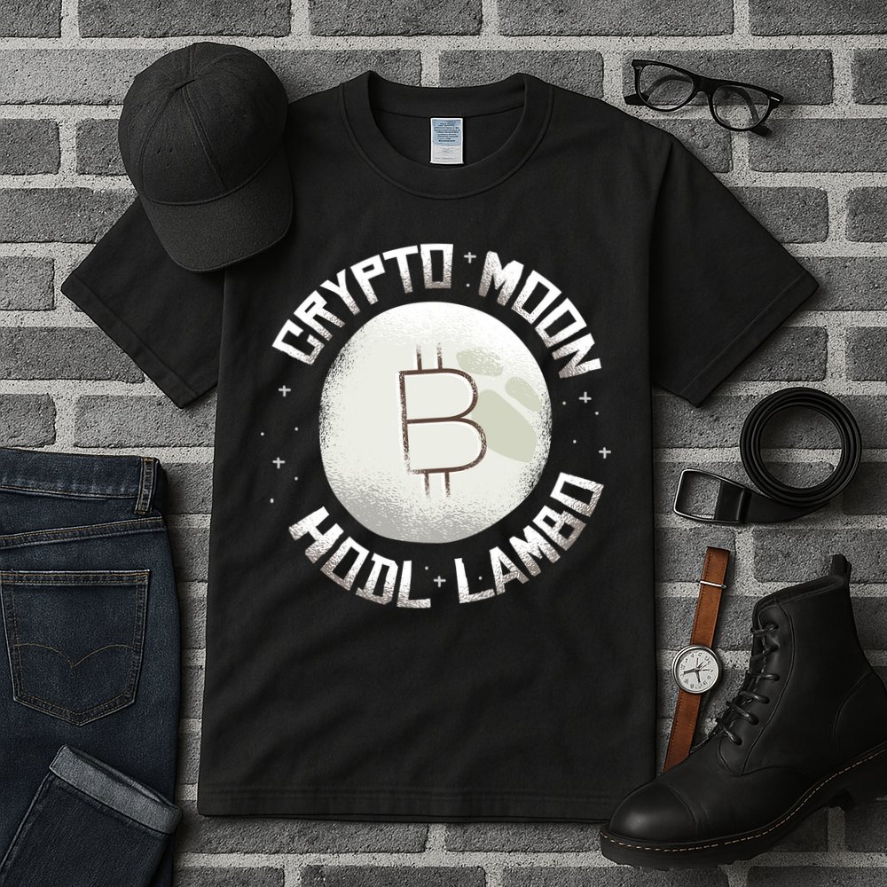 Bitcoin to the Moon Hodl Lambo Crypto Currency Tall T-Shirt
