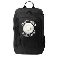 Bitcoin to the Moon Hodl Lambo Crypto Currency City Backpack