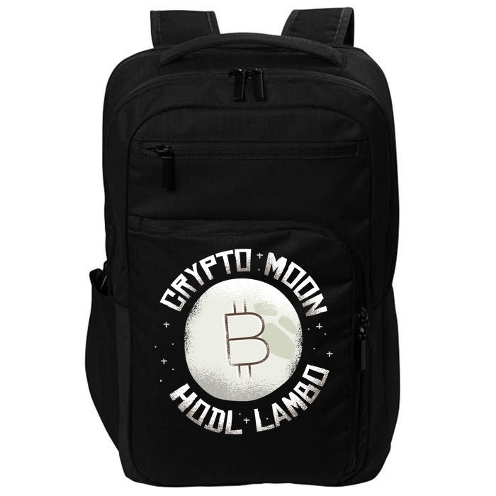 Bitcoin to the Moon Hodl Lambo Crypto Currency Impact Tech Backpack