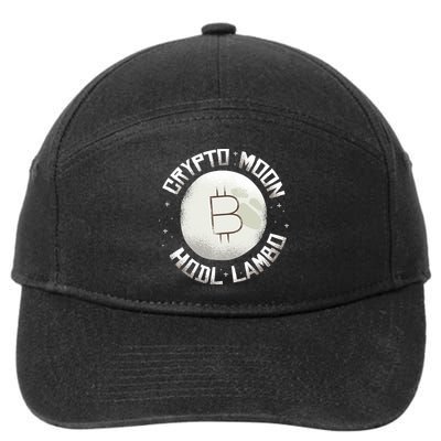 Bitcoin to the Moon Hodl Lambo Crypto Currency 7-Panel Snapback Hat