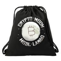 Bitcoin to the Moon Hodl Lambo Crypto Currency Drawstring Bag