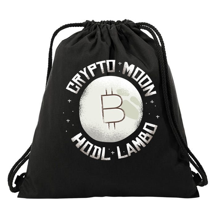 Bitcoin to the Moon Hodl Lambo Crypto Currency Drawstring Bag