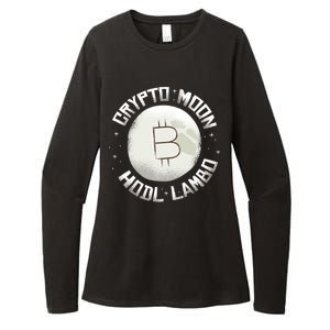 Bitcoin to the Moon Hodl Lambo Crypto Currency Womens CVC Long Sleeve Shirt