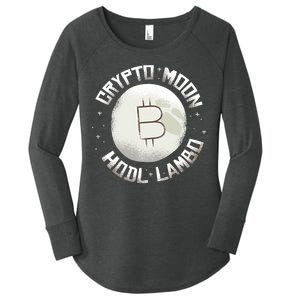 Bitcoin to the Moon Hodl Lambo Crypto Currency Women's Perfect Tri Tunic Long Sleeve Shirt