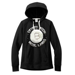 Bitcoin to the Moon Hodl Lambo Crypto Currency Women's Fleece Hoodie