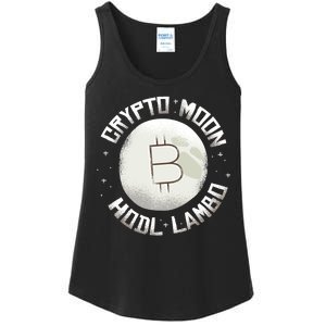 Bitcoin to the Moon Hodl Lambo Crypto Currency Ladies Essential Tank