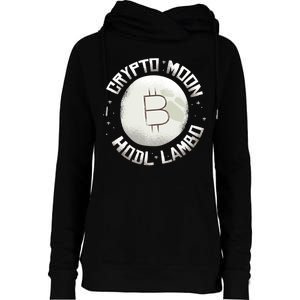 Bitcoin to the Moon Hodl Lambo Crypto Currency Womens Funnel Neck Pullover Hood