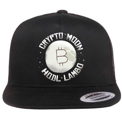 Bitcoin to the Moon Hodl Lambo Crypto Currency Flatbill Hat