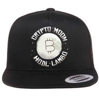 Bitcoin to the Moon Hodl Lambo Crypto Currency Flat Bill Trucker Hat
