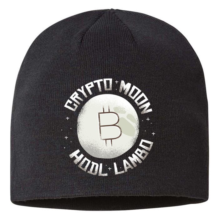 Bitcoin to the Moon Hodl Lambo Crypto Currency Sustainable Beanie