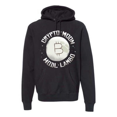 Bitcoin to the Moon Hodl Lambo Crypto Currency Premium Hoodie