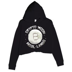 Bitcoin to the Moon Hodl Lambo Crypto Currency Crop Fleece Hoodie