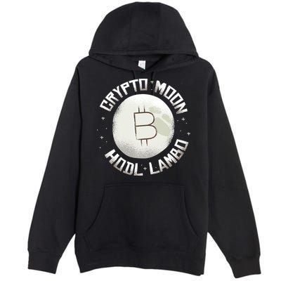 Bitcoin to the Moon Hodl Lambo Crypto Currency Premium Pullover Hoodie