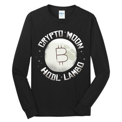 Bitcoin to the Moon Hodl Lambo Crypto Currency Tall Long Sleeve T-Shirt