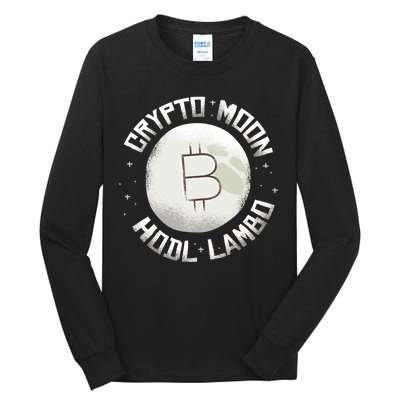 Bitcoin to the Moon Hodl Lambo Crypto Currency Tall Long Sleeve T-Shirt