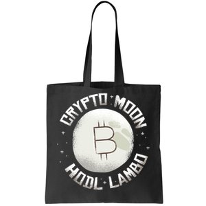 Bitcoin to the Moon Hodl Lambo Crypto Currency Tote Bag