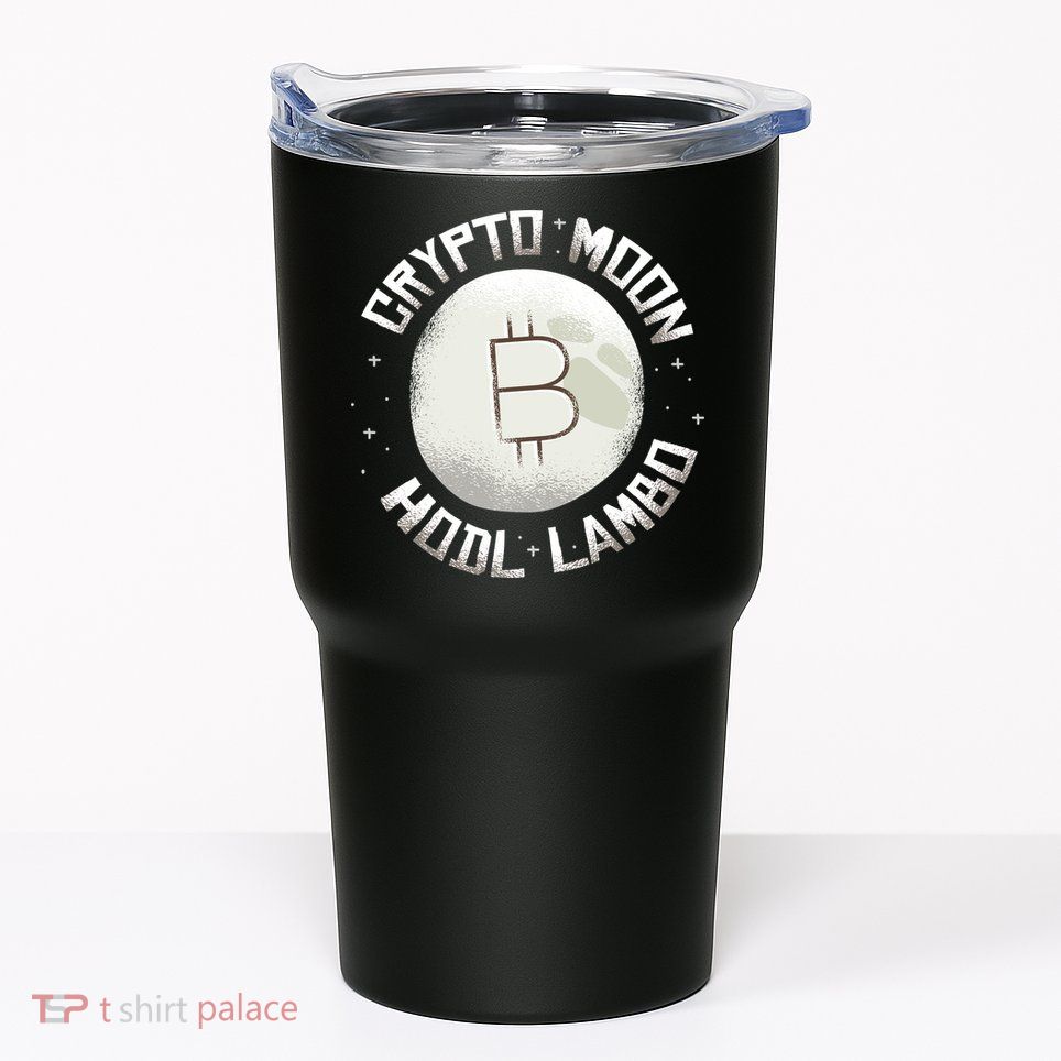Bitcoin to the Moon Hodl Lambo Crypto Currency Tumbler