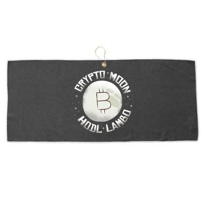 Bitcoin to the Moon Hodl Lambo Crypto Currency Large Microfiber Waffle Golf Towel