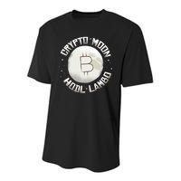 Bitcoin to the Moon Hodl Lambo Crypto Currency Youth Performance Sprint T-Shirt