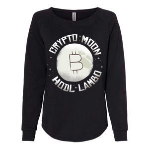 Bitcoin to the Moon Hodl Lambo Crypto Currency Womens California Wash Sweatshirt