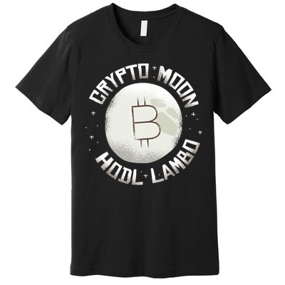 Bitcoin to the Moon Hodl Lambo Crypto Currency Premium T-Shirt