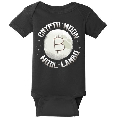 Bitcoin to the Moon Hodl Lambo Crypto Currency Baby Bodysuit