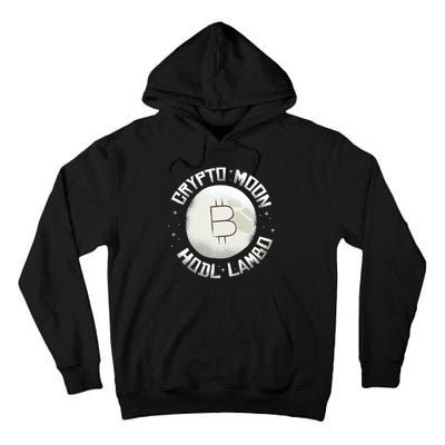 Bitcoin to the Moon Hodl Lambo Crypto Currency Tall Hoodie