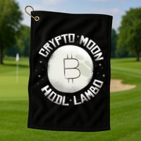 Bitcoin to the Moon Hodl Lambo Crypto Currency Golf Towel
