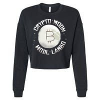 Bitcoin to the Moon Hodl Lambo Crypto Currency Cropped Pullover Crew