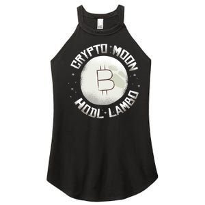 Bitcoin to the Moon Hodl Lambo Crypto Currency Women's Perfect Tri Rocker Tank