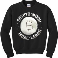 Bitcoin to the Moon Hodl Lambo Crypto Currency Kids Sweatshirt