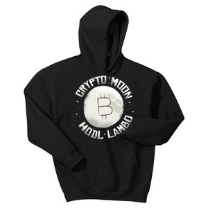 Bitcoin to the Moon Hodl Lambo Crypto Currency Kids Hoodie