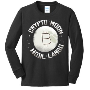 Bitcoin to the Moon Hodl Lambo Crypto Currency Kids Long Sleeve Shirt